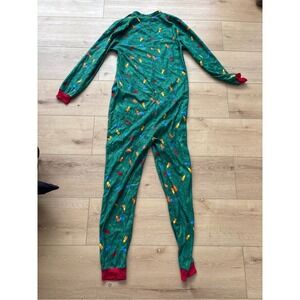 Onesies Brand Christmas Lights Fleece Union Suit Pajamas funny beer size‎ small
